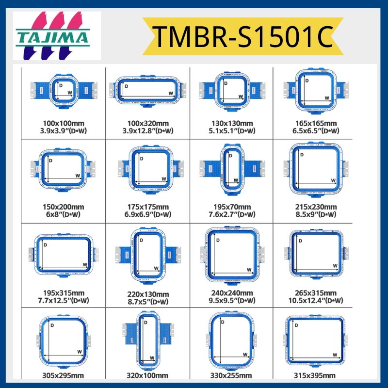 Embroidery Generator - Sewpassion-Magnetische Stickrahmen für Tajima, TMBR-S1501C Stickmaschine