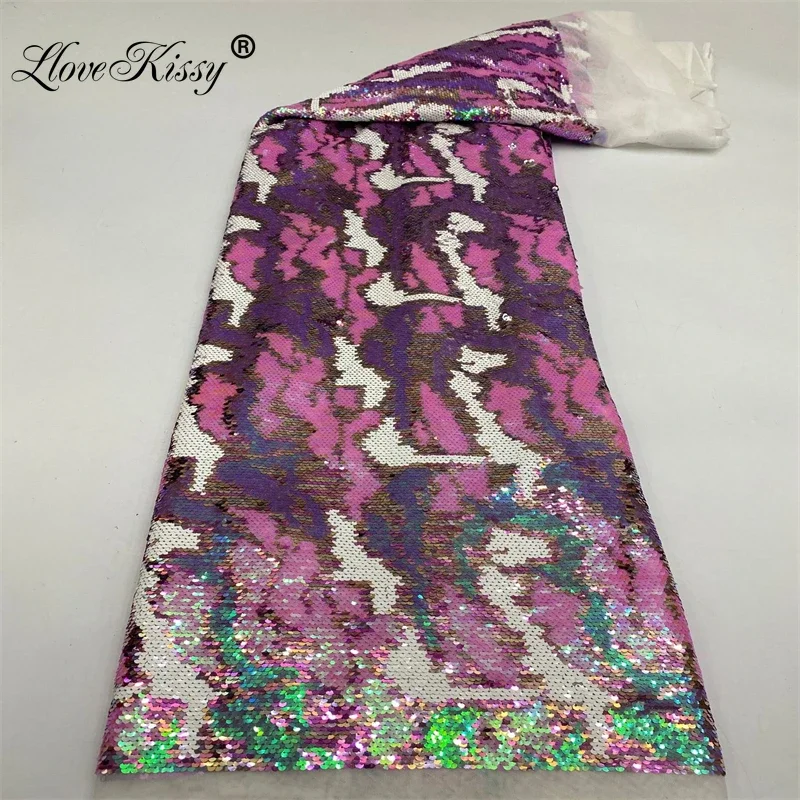Embroidery Gradient - Neue Glitzer Stoff Mesh Stickerei bunte