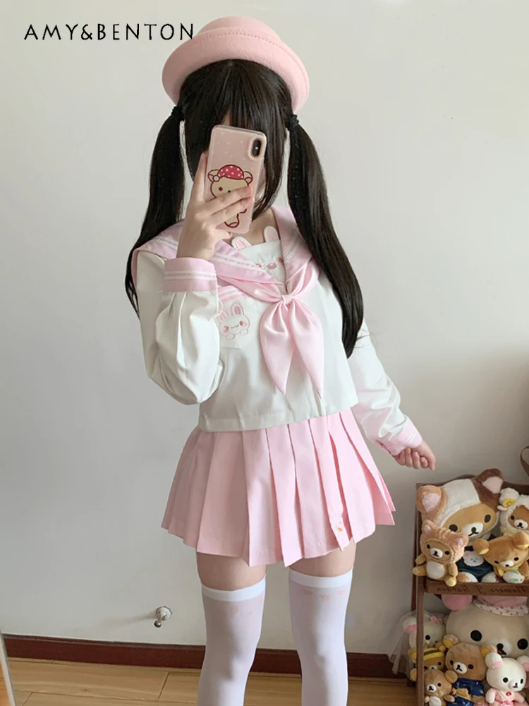 Embroidery Rabbit - Japanische Adrette Nette Jk Uniform Weibliche