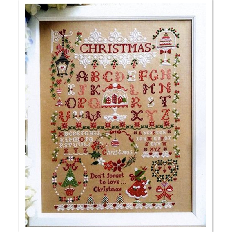 Embroidery Xmas Kits - Weihnachten Mädchen Kreuzstichset Weihnachtsgeschenk Cartoon Design