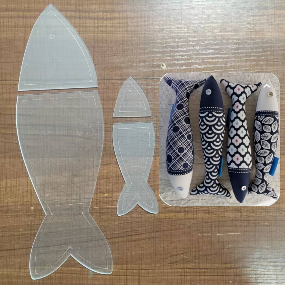 Embroidery Fish - Fisch-Quiltvorlage Acryl-Nähwerkzeug DIY-Geschenk Stickerei-Schablone Multifunktionales Zeichenwerkzeug