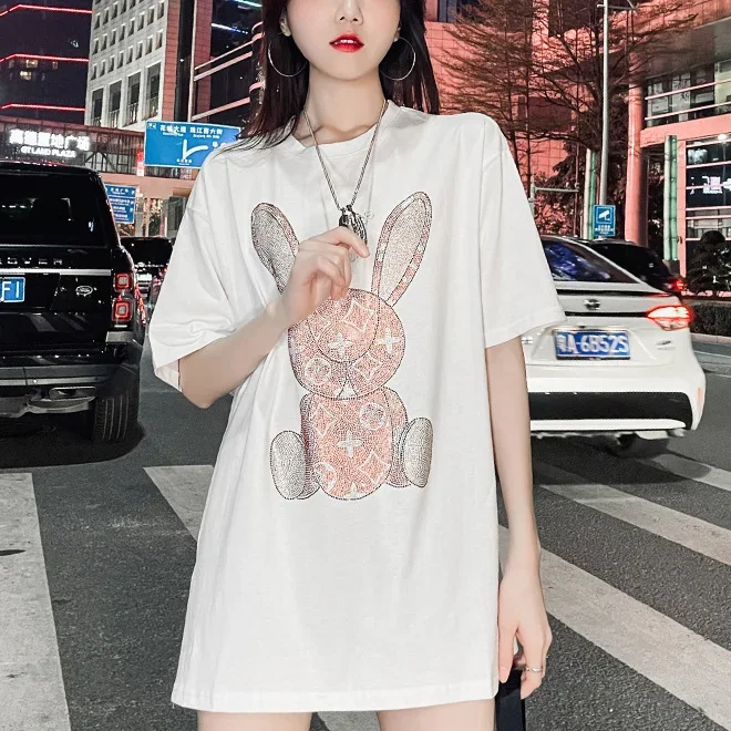 Embroidery Origin - Damen Sommer Casual T-Shirt: Kurzarm-Shirt mit