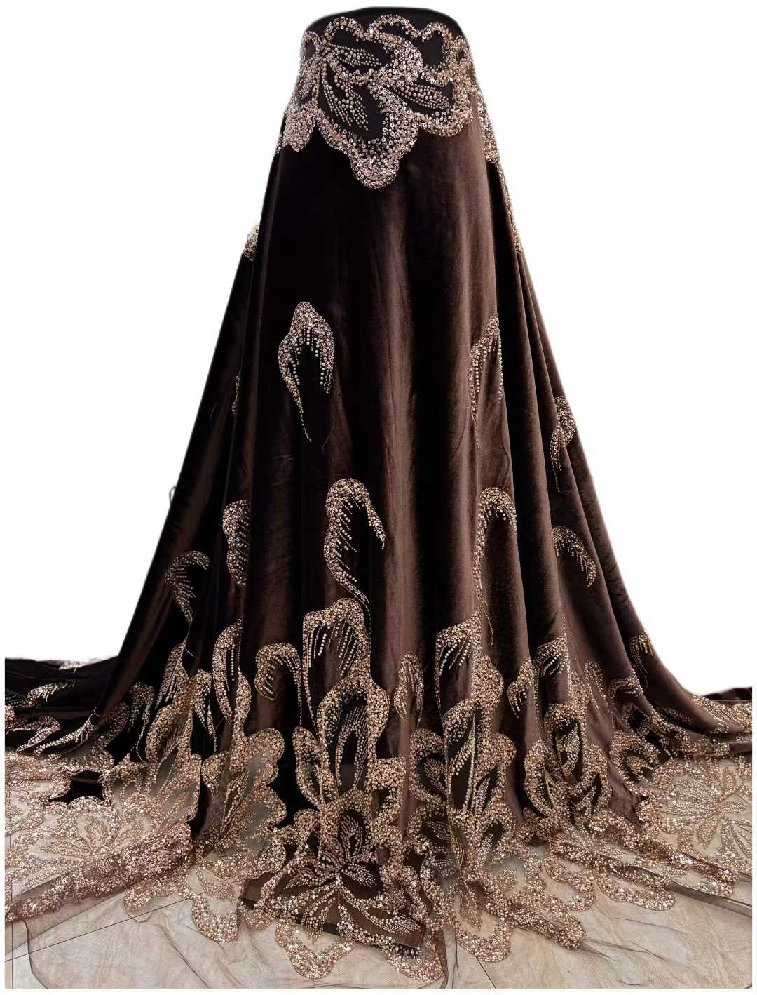 Velvet Fabric Embroidery - Afrikanischer Samt-Perlen-Schwerer Spitzenstoff 2026, hochwertige französische