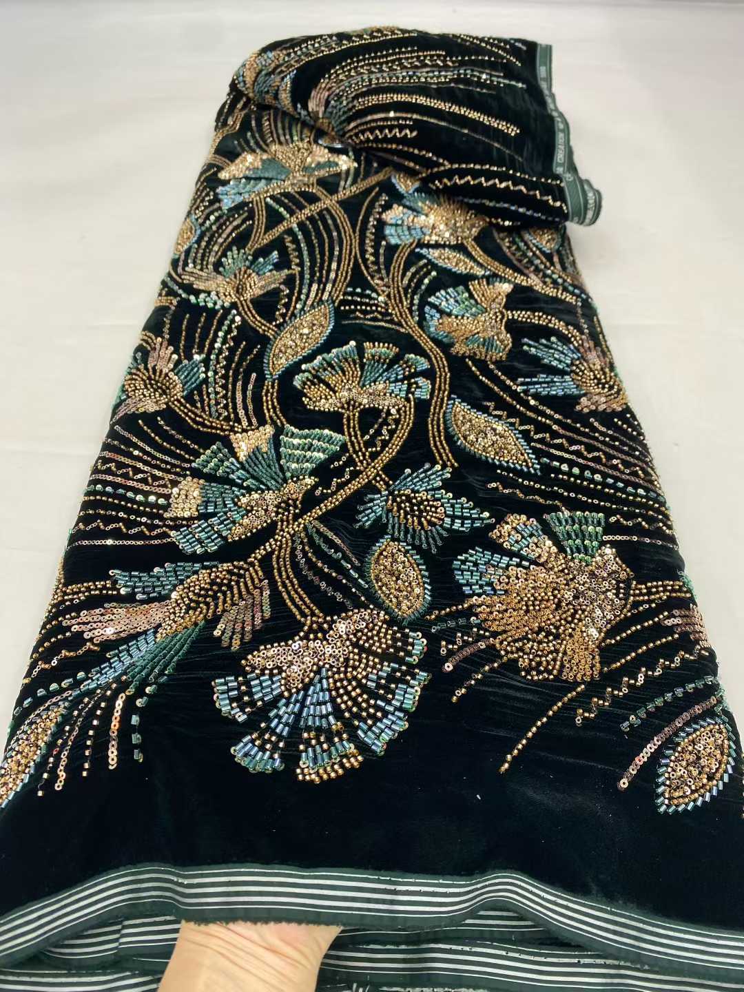 Velvet Fabric Embroidery - 2026 Neu eingetroffene afrikanische Samt-Spitzenstoffe, hochwertige
