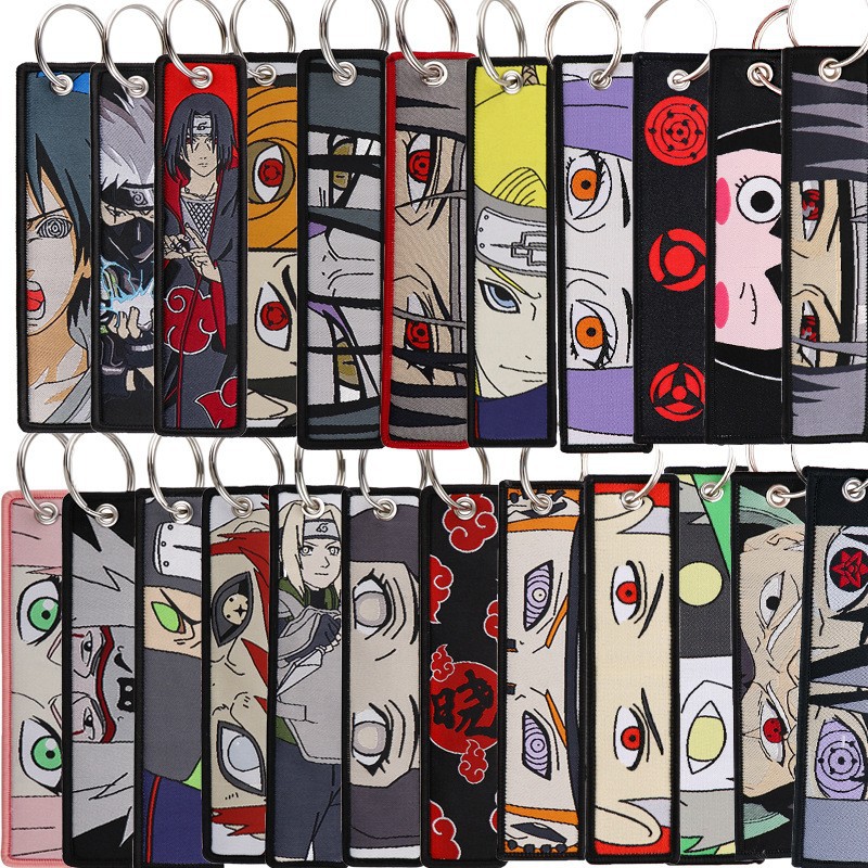 Embroidery Keychain - Anime Naruto Bestickte Schlüsselanhänger Coole Schlüsselanhänger