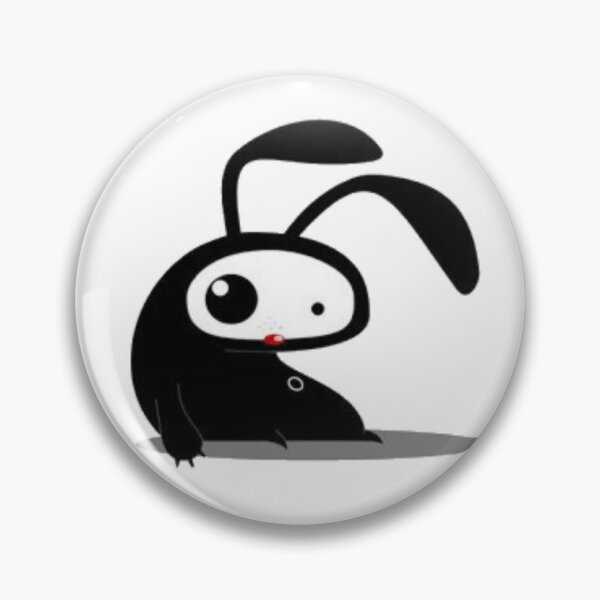 Embroidery Rabbit - Ruby Gloom Bunny Soft Button Pin