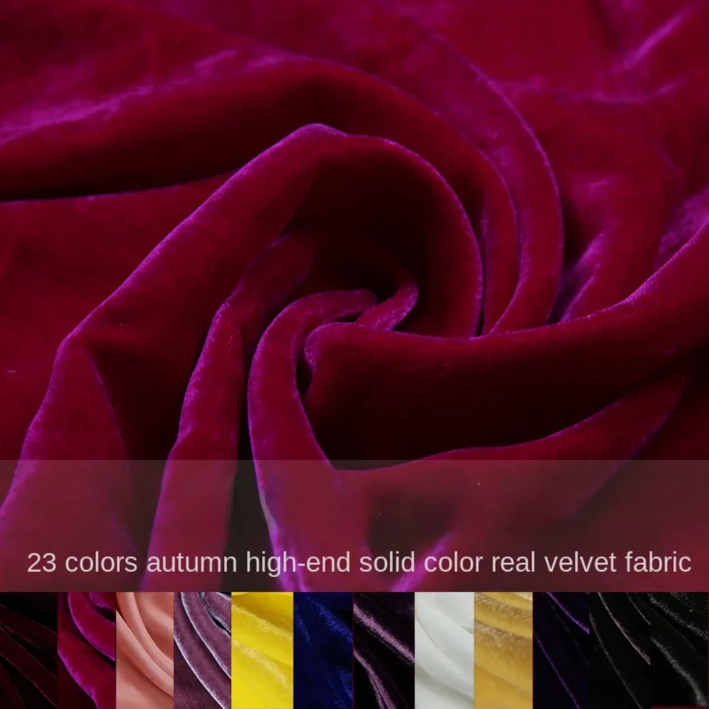 Velvet Fabric Embroidery - 1/3/5 m luxuriöser echter Samtstoff, Maulbeerseide,