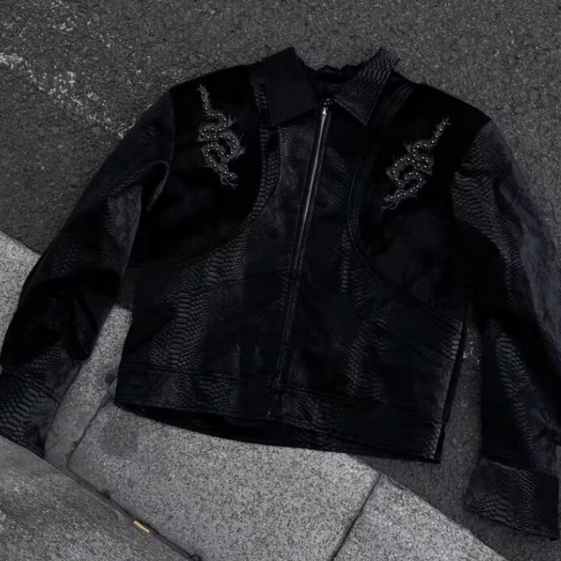 Herren Schwarze Jacke mit Schl – Embroidery Jacket Bewertung und Preis