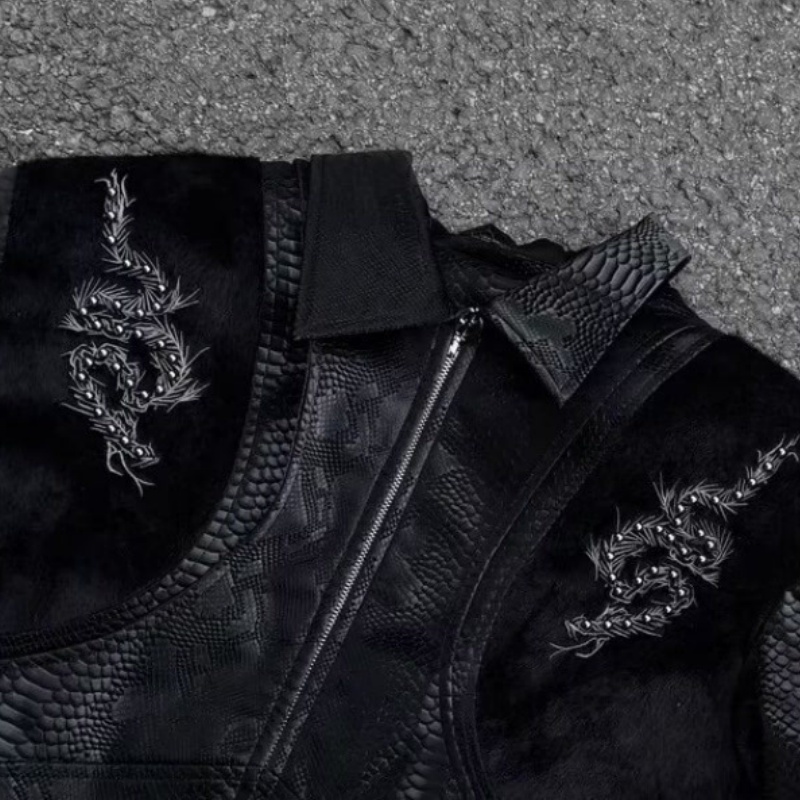 Herren Schwarze Jacke mit Schl – Embroidery Jacket Bewertung und Preis