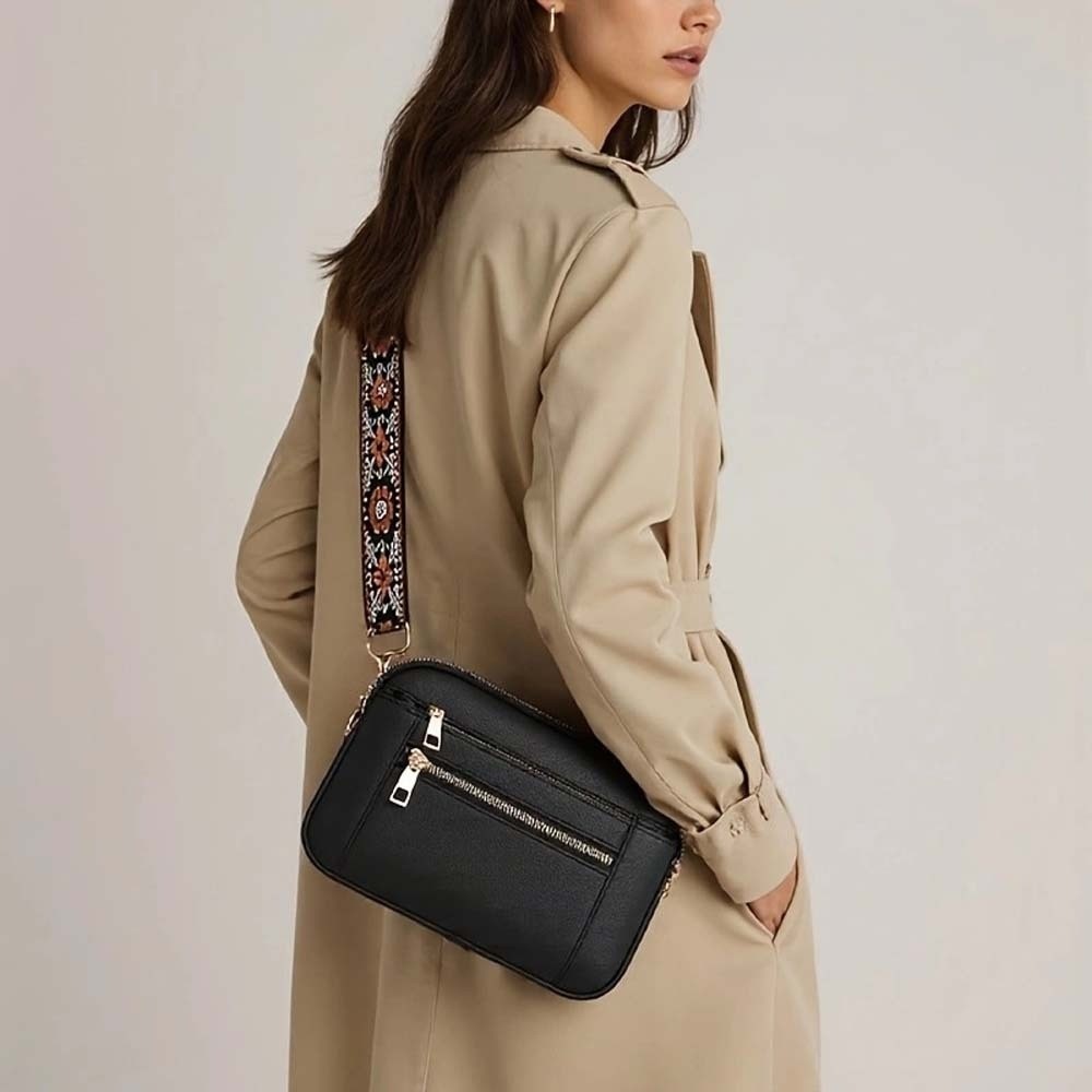 Vegane PU-Leder-Handtasche mit – Embroidery On Leather Bewertung und Preis