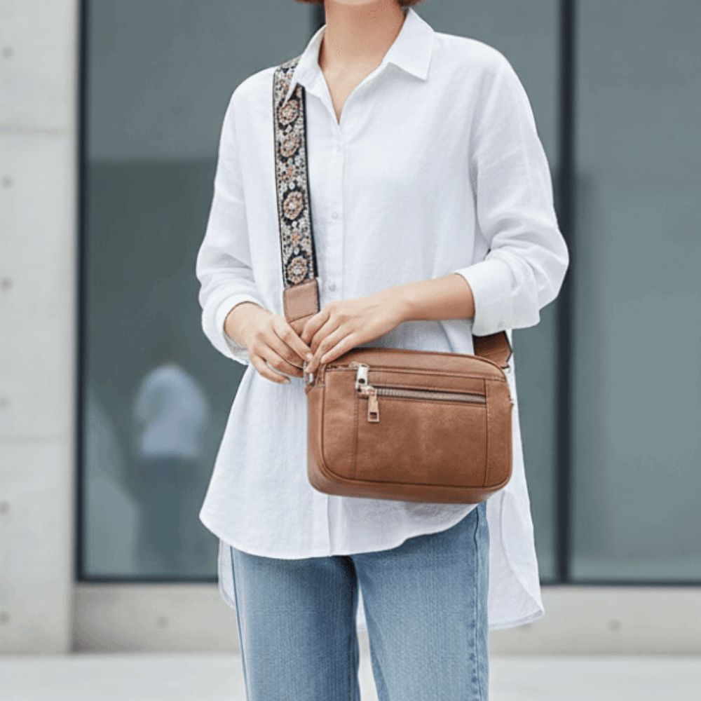 Vegane PU-Leder-Handtasche mit – Embroidery On Leather Bewertung und Preis
