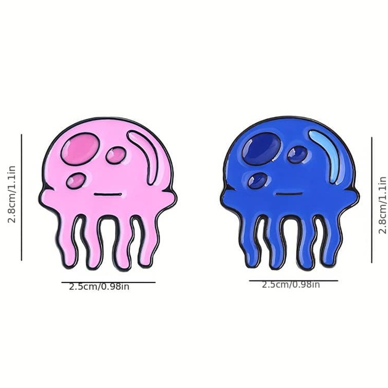 Kawaii Quallen Metall Abzeiche – Embroidery Fish Bewertung und Preis