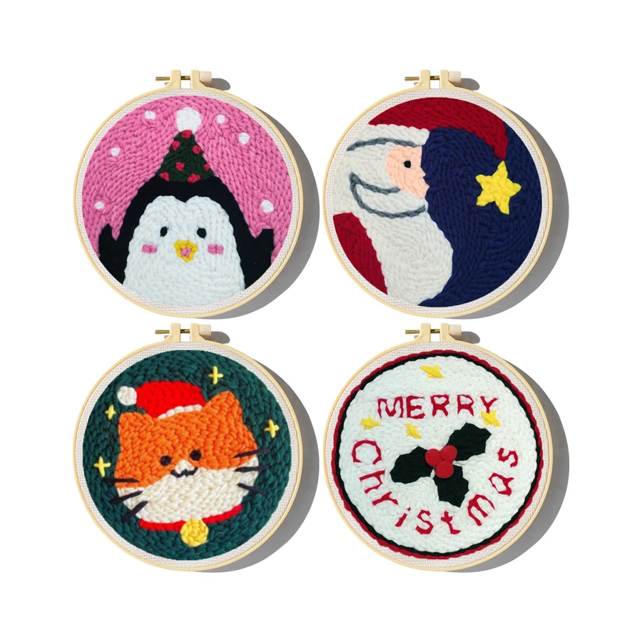 Weihnachten Punch Nadel Sticke – Embroidery Xmas Kits Bewertung und Preis