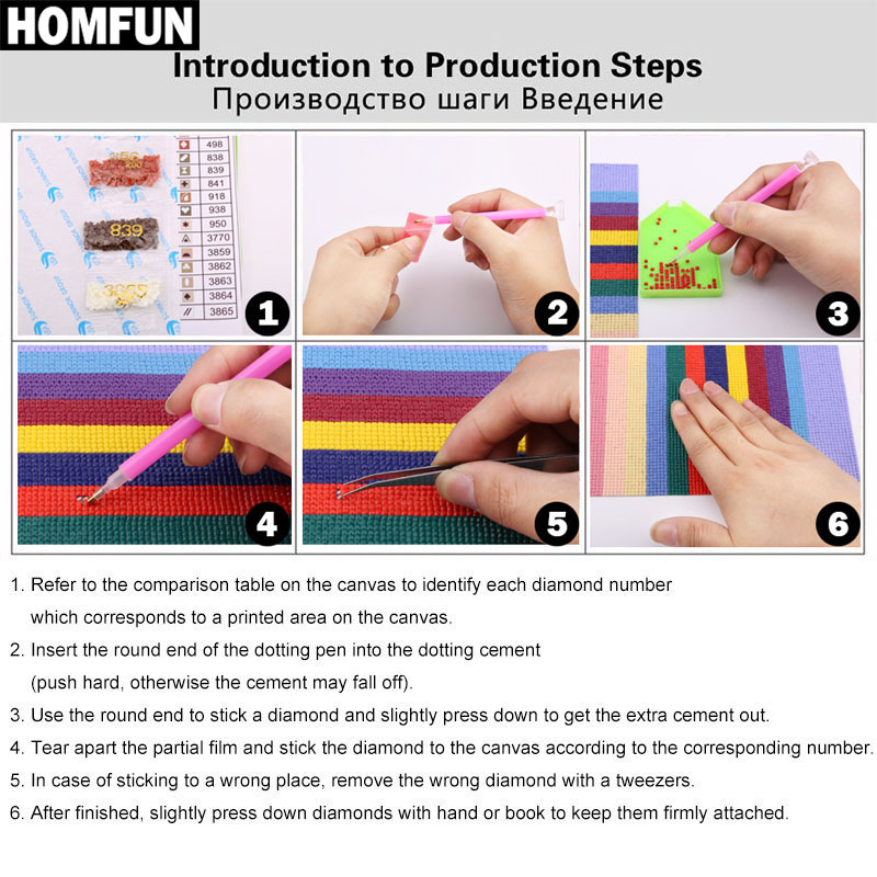 HOMFUN Voll Platz/Runde Bohrer – Embroidery Fish Bewertung und Preis