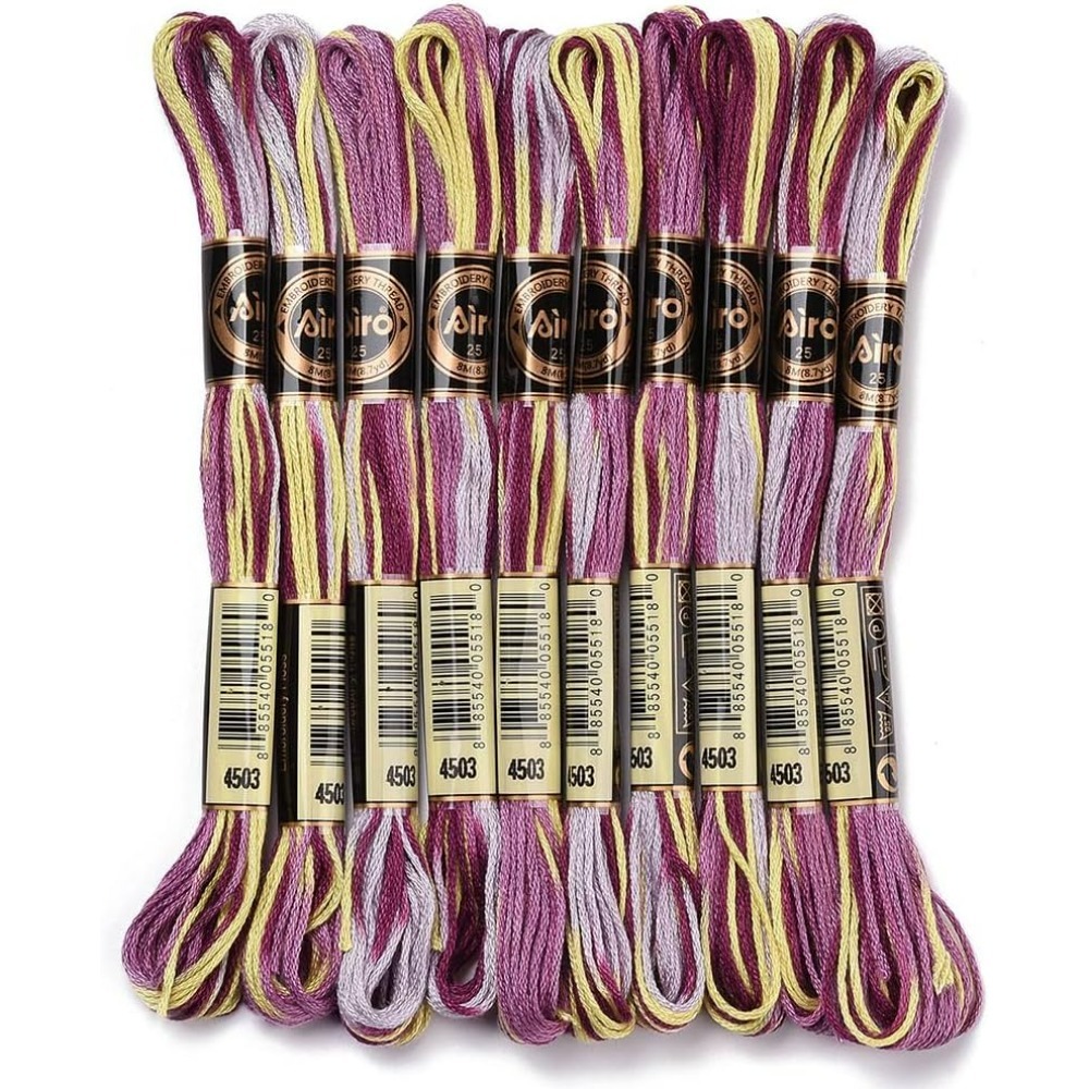 6-strängige lila bunte Stickga – Embroidery Gradient Bewertung und Preis