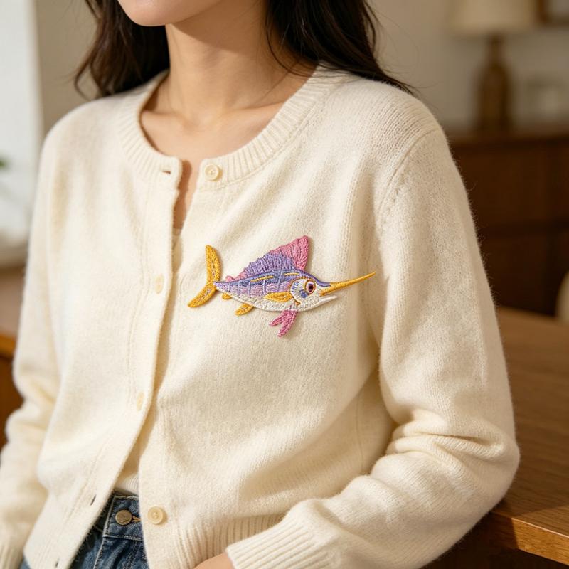 Delfin-Quallen-Sommer-Meerfisc – Embroidery Fish Bewertung und Preis