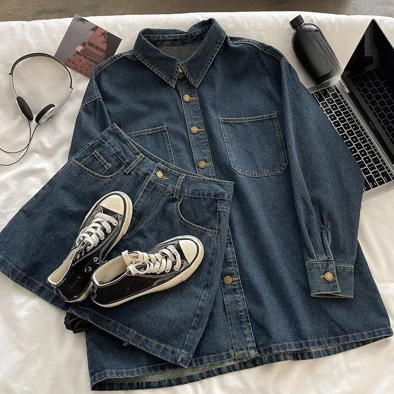 Y2K Denim-Rock-Set: Vintage Ja – Embroidery Jacket Bewertung und Preis