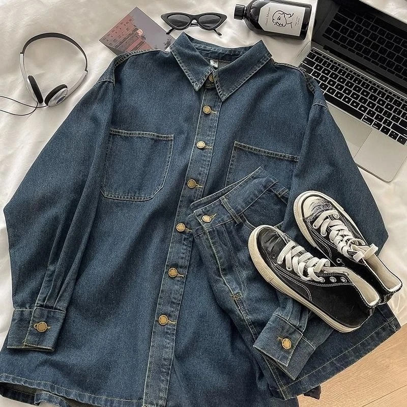Y2K Denim-Rock-Set: Vintage Ja – Embroidery Jacket Bewertung und Preis