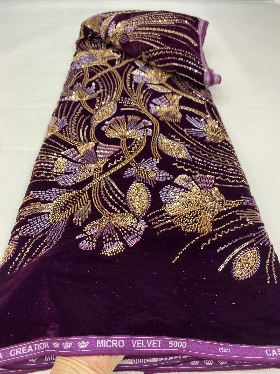 2026 Neu eingetroffene afrikan – Velvet Fabric Embroidery Bewertung und Preis