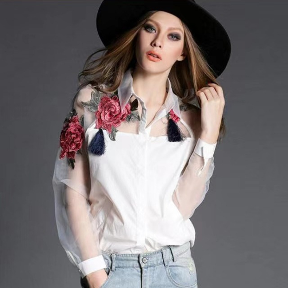 Damenmode Blumenstickerei Chif – Embroidery Jersey Bewertung und Preis