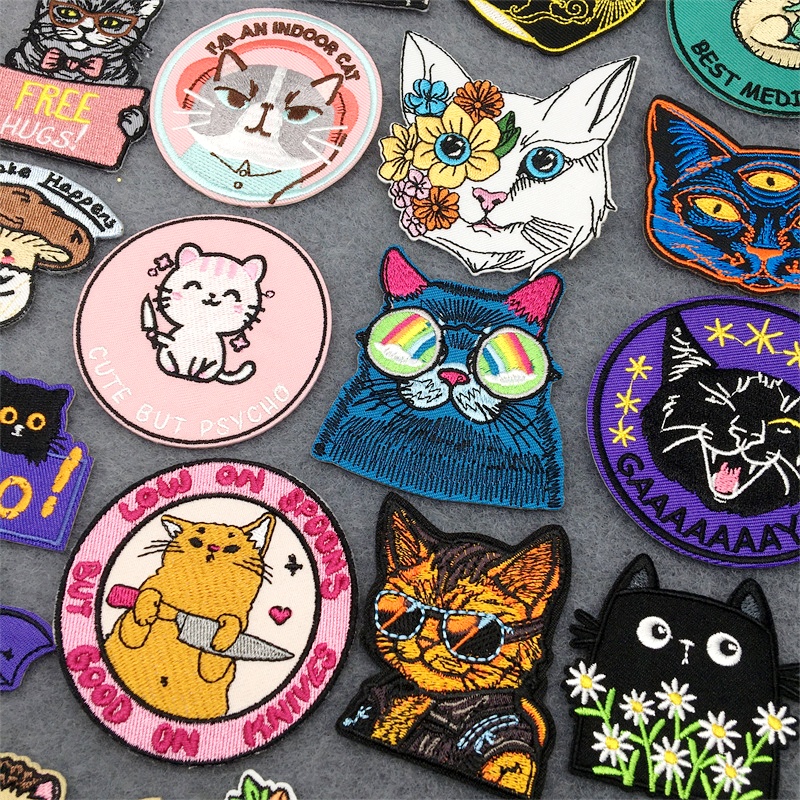 Katzen gesicht gestickt Patch  – Embroidery Converse Bewertung und Preis