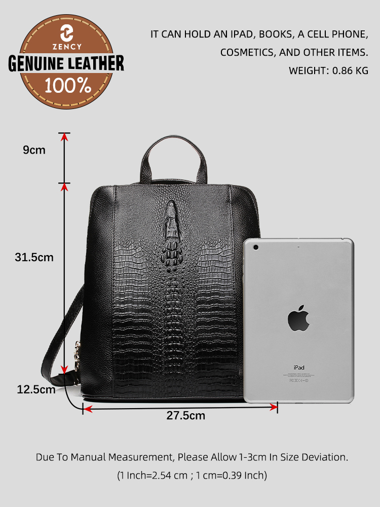 Zency Damen-Rucksack aus Kroko – Embroidery On Leather Bewertung und Preis