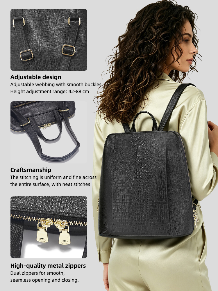 Zency Damen-Rucksack aus Kroko – Embroidery On Leather Bewertung und Preis