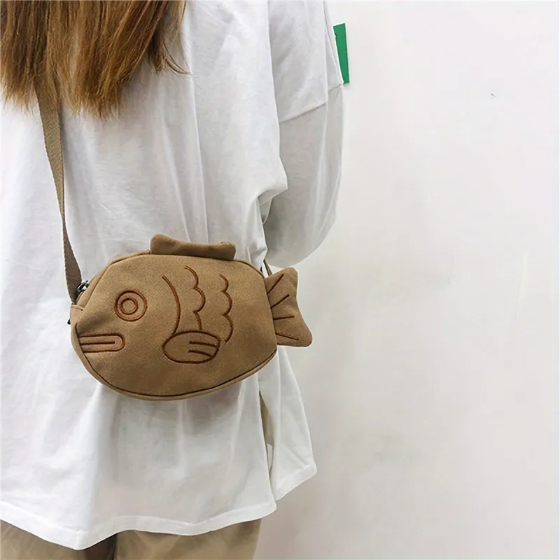 Fischform Canvas Umhängetasche – Embroidery Fish Bewertung und Preis
