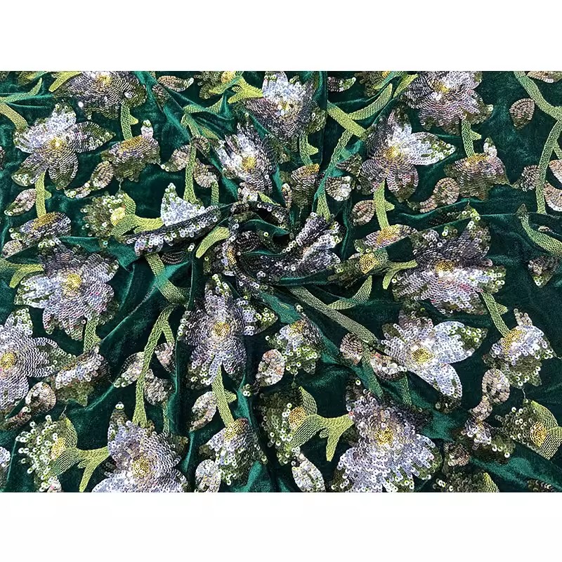 1 Yard Retro-Samtstoff, handge – Velvet Fabric Embroidery Bewertung und Preis